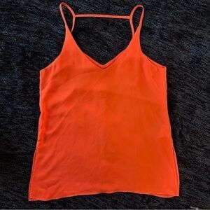 H&M Orange Slip Tank Top | Spaghetti Strap | Split Hem | | Tunic | Size 8 (Med)